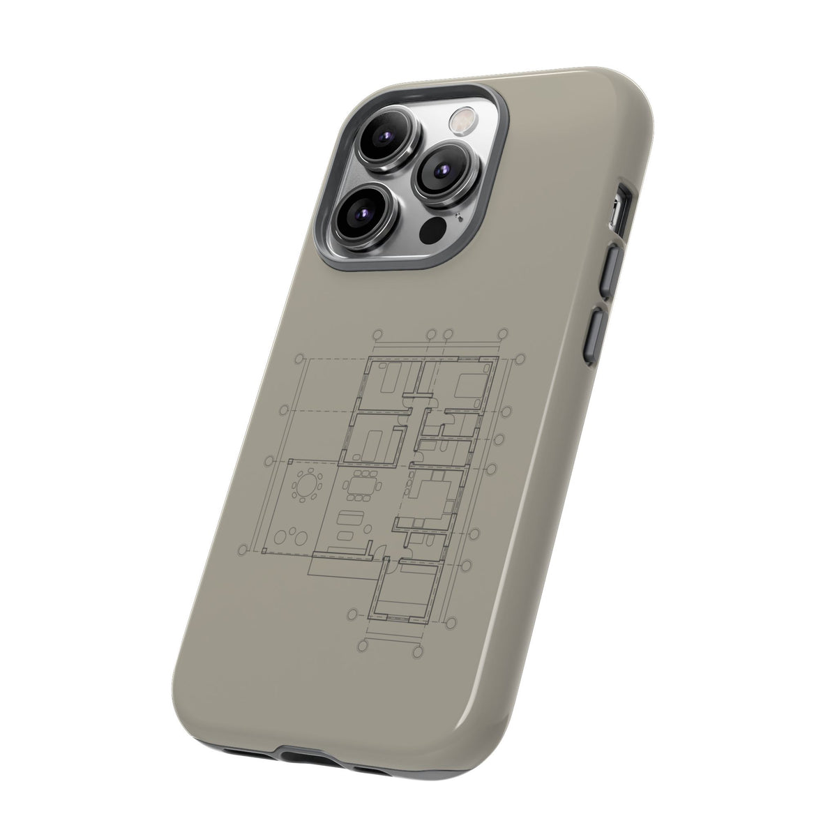 Tech & Workspace | Architectural Blueprint Tough Phone Case