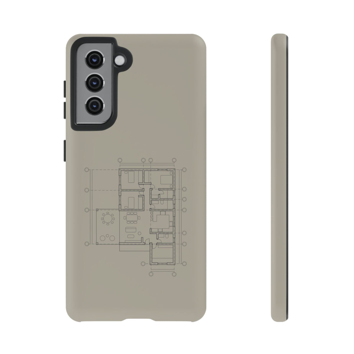 Tech & Workspace | Architectural Blueprint Tough Phone Case