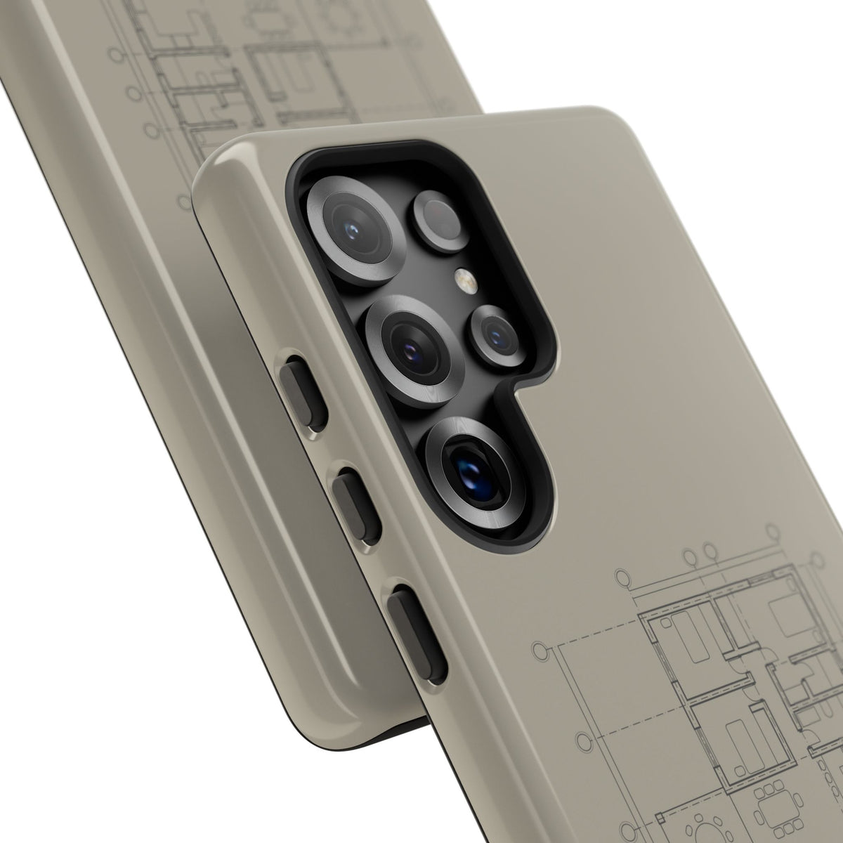 Tech & Workspace | Architectural Blueprint Tough Phone Case