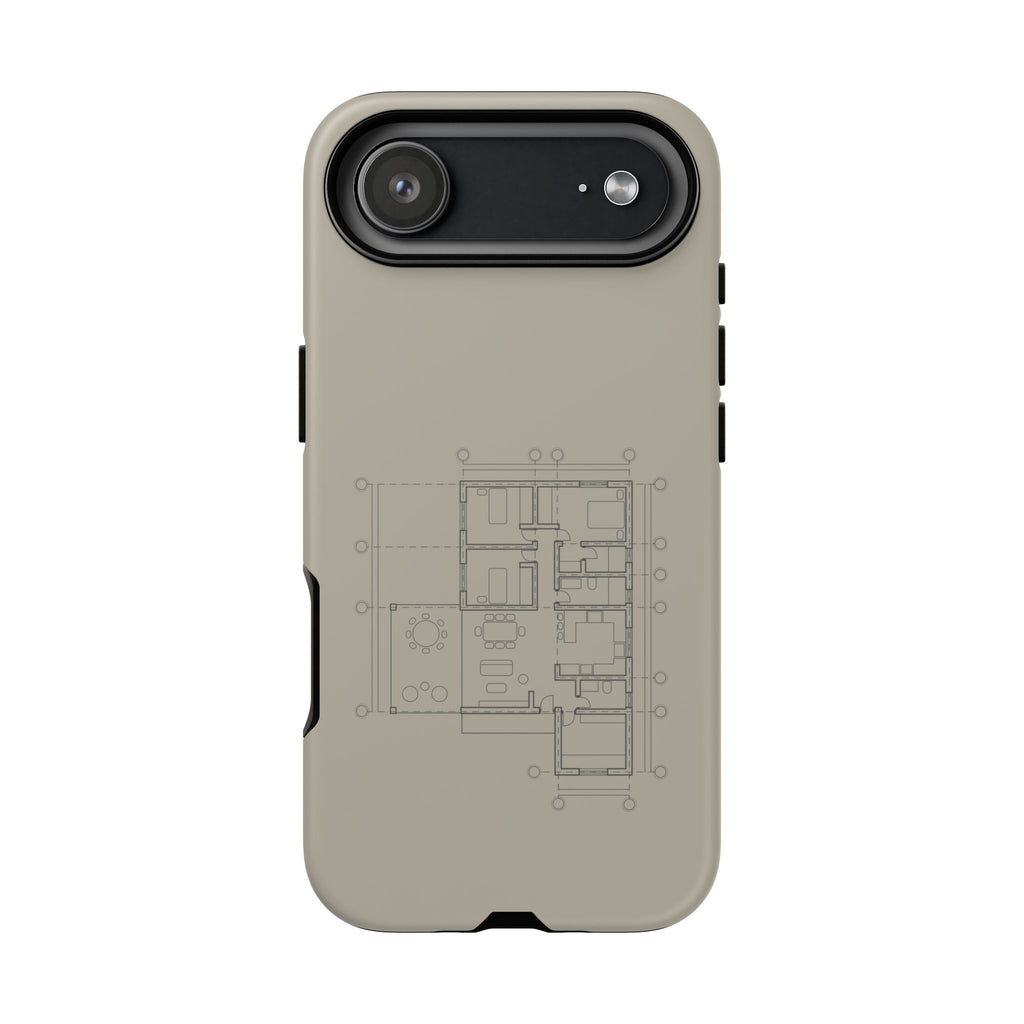 Tech & Workspace | Architectural Blueprint Tough Phone Case