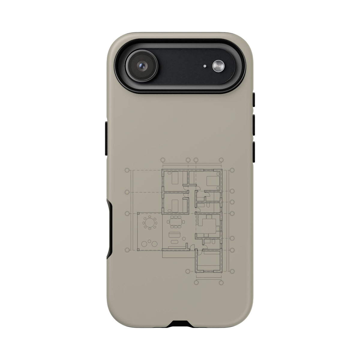 Tech & Workspace | Architectural Blueprint Tough Phone Case