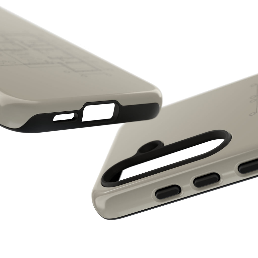 Tech & Workspace | Architectural Blueprint Tough Phone Case
