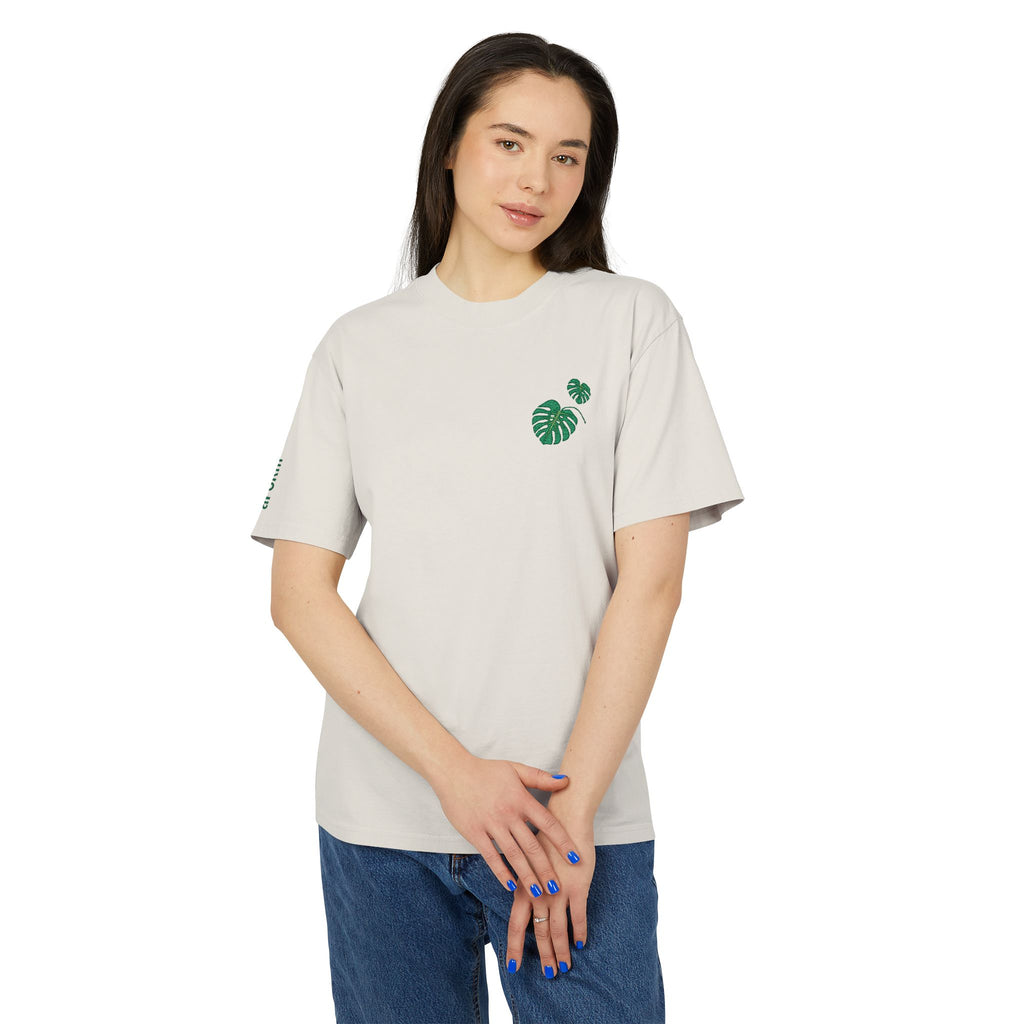 The Biophilic Studio | Heavyweight tee Monstera Leaf Diagram