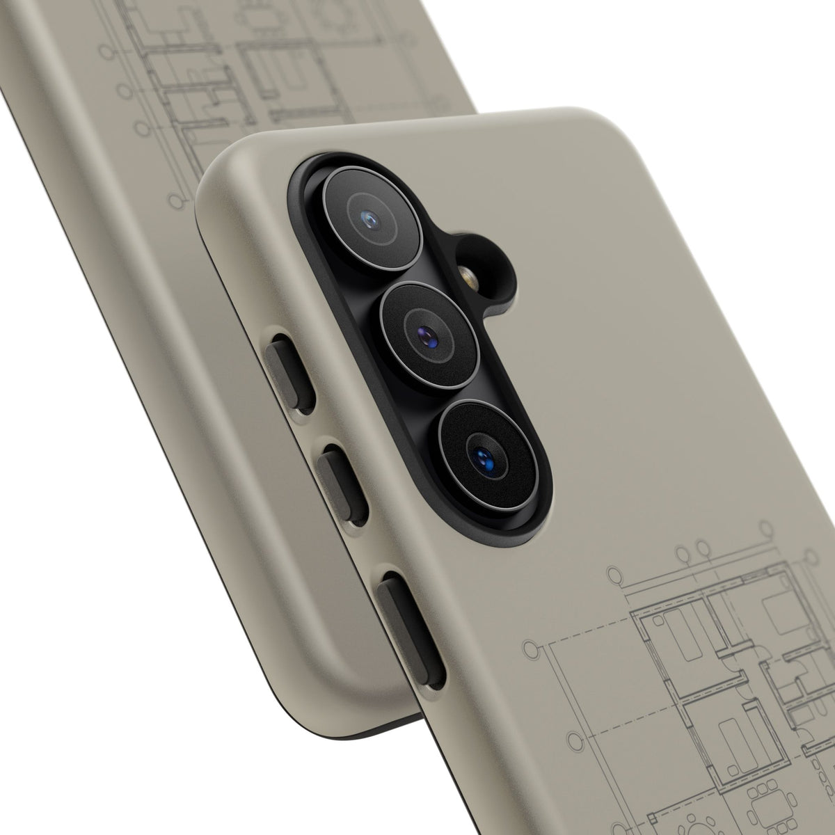 Tech & Workspace | Architectural Blueprint Tough Phone Case