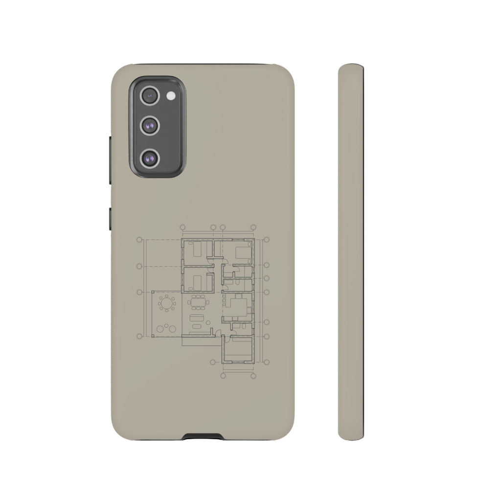 Tech & Workspace | Architectural Blueprint Tough Phone Case