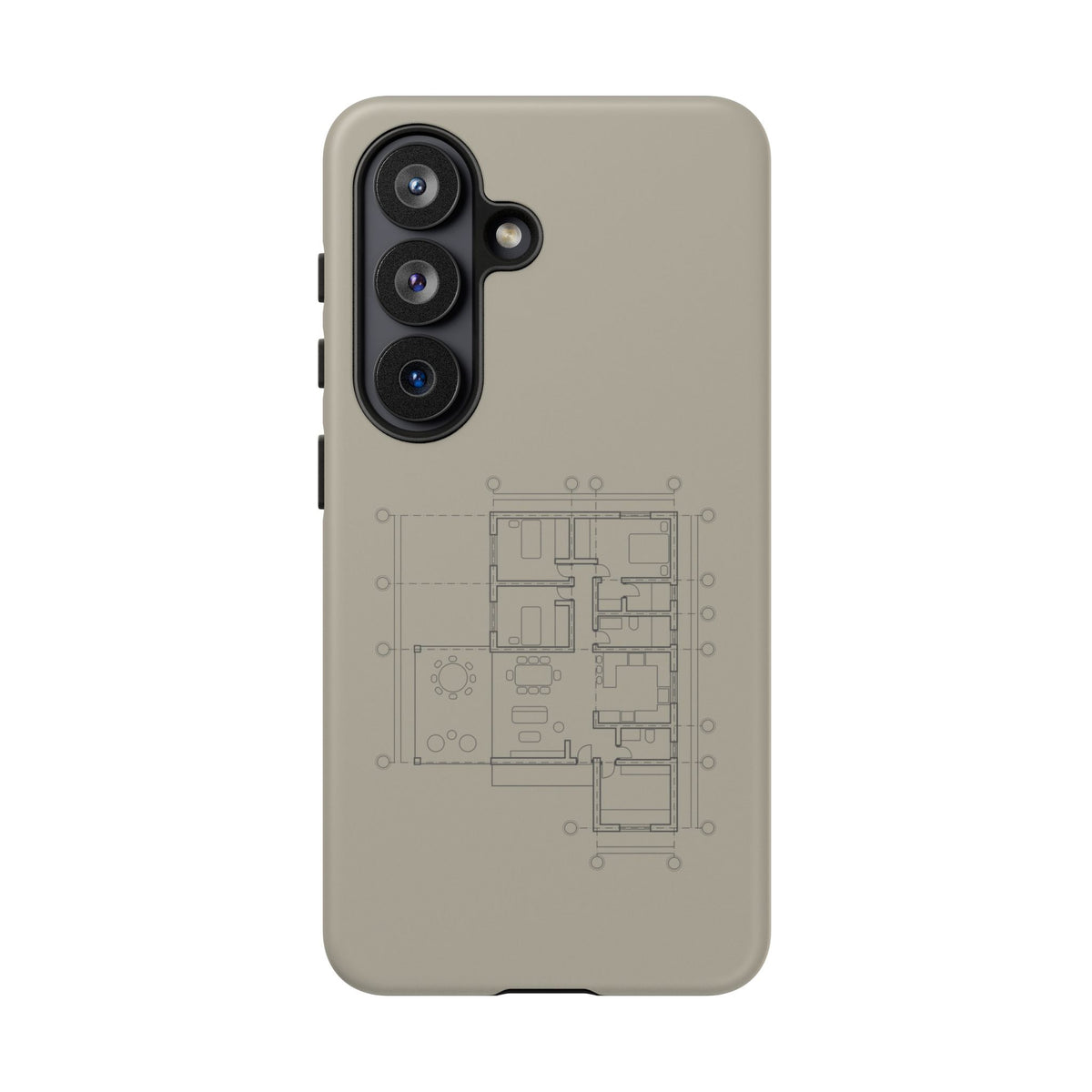 Tech & Workspace | Architectural Blueprint Tough Phone Case