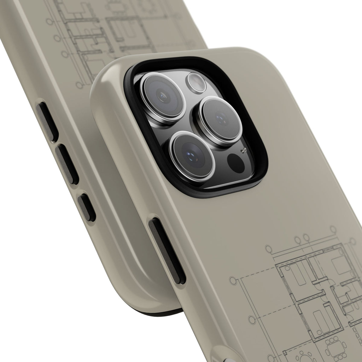 Tech & Workspace | Architectural Blueprint Tough Phone Case