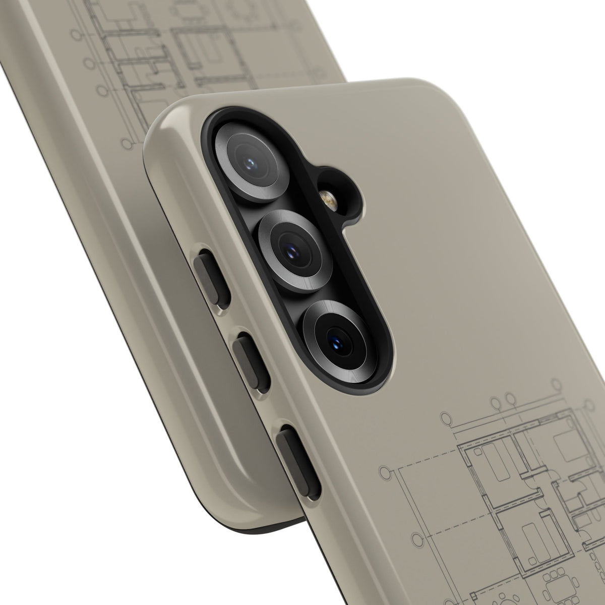 Tech & Workspace | Architectural Blueprint Tough Phone Case