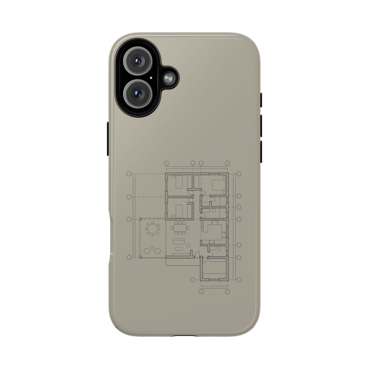 Tech & Workspace | Architectural Blueprint Tough Phone Case