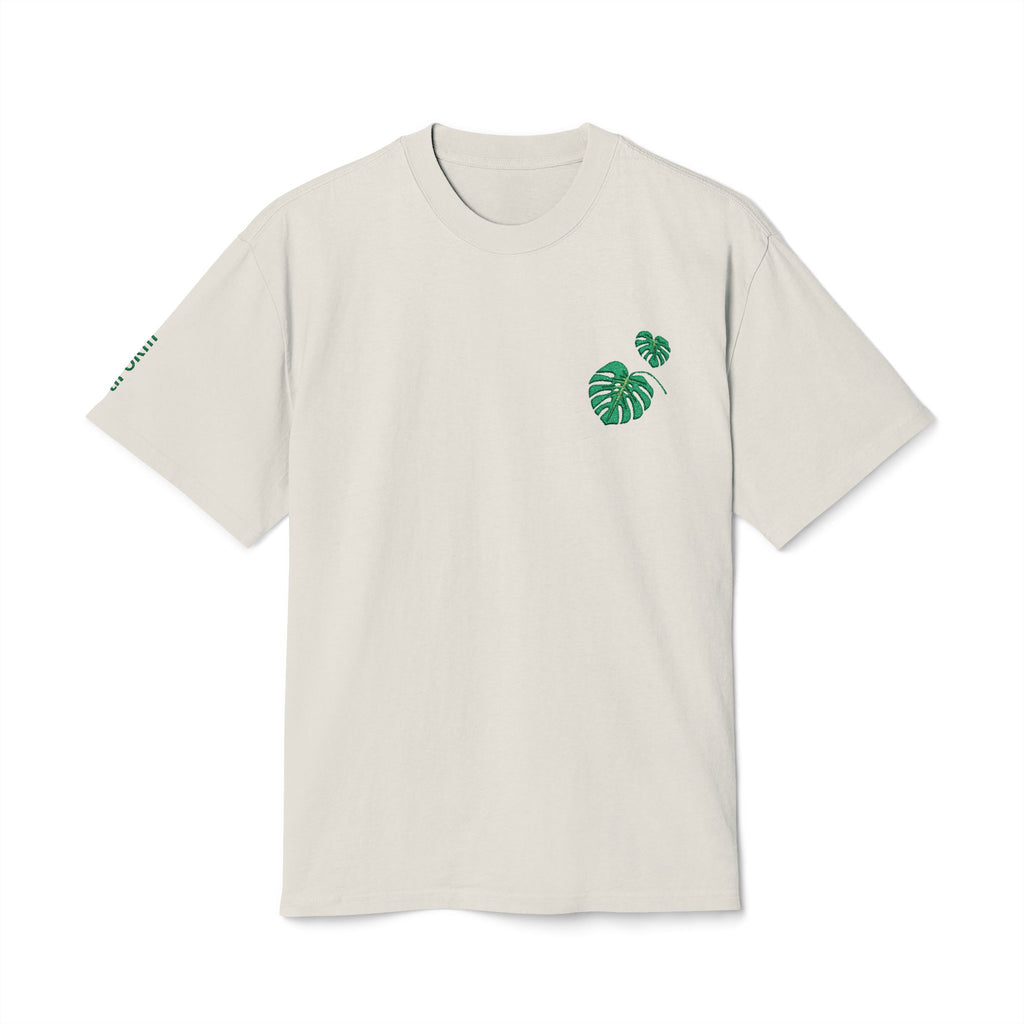 The Biophilic Studio | Heavyweight tee Monstera Leaf Diagram
