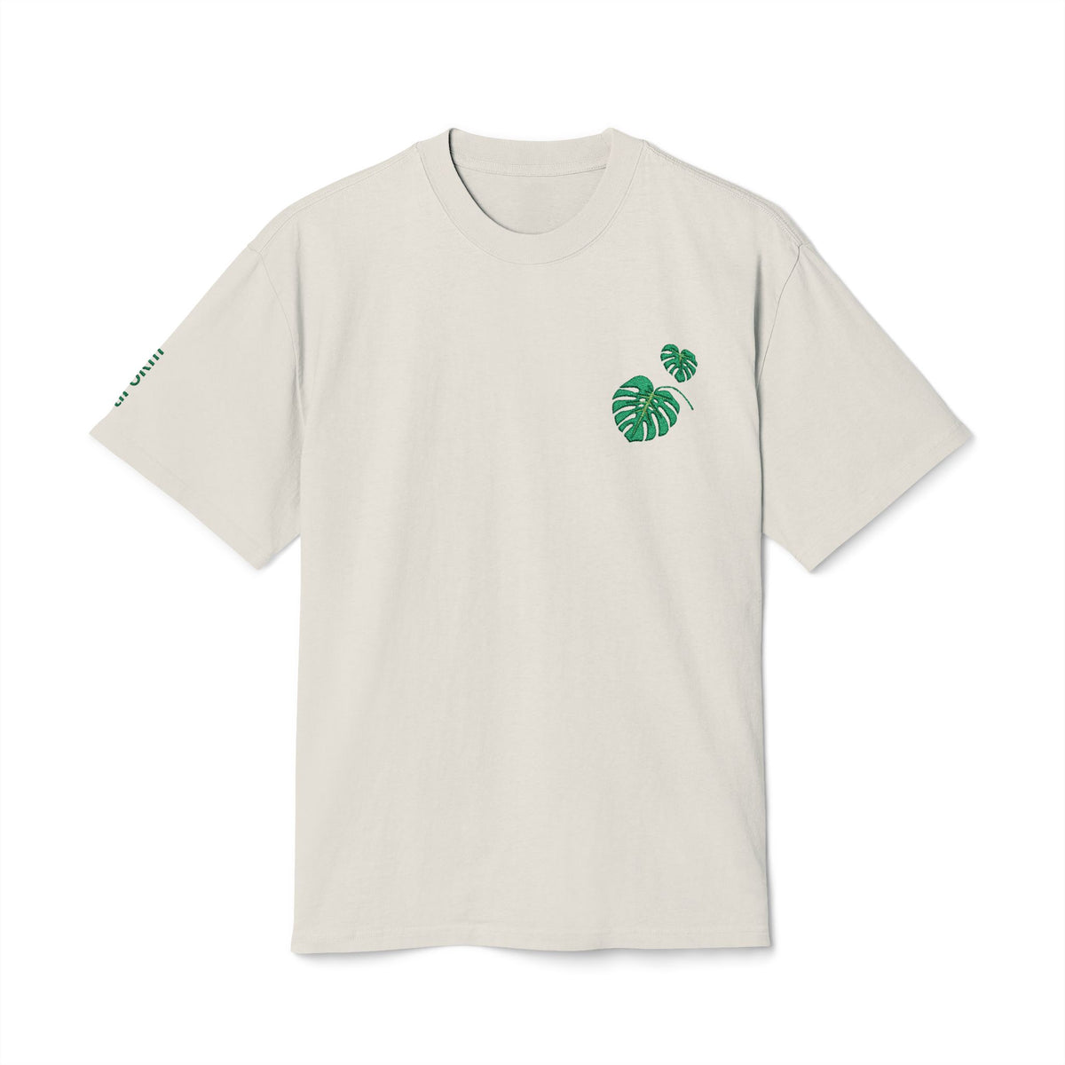 The Biophilic Studio | Heavyweight tee Monstera Leaf Diagram