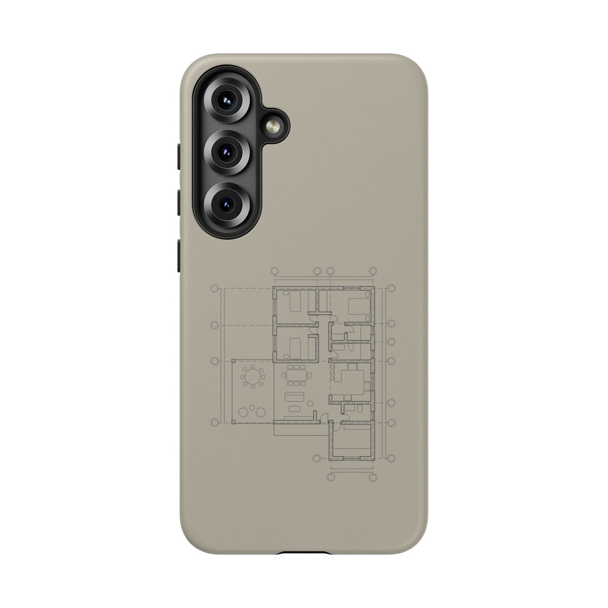 Tech & Workspace | Architectural Blueprint Tough Phone Case