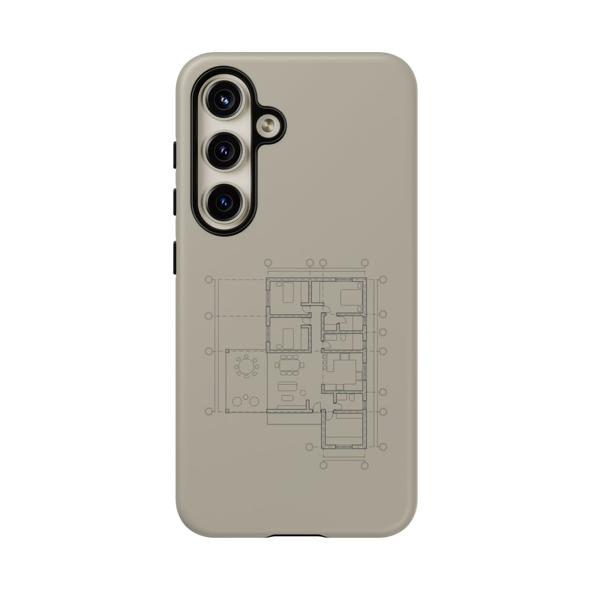Tech & Workspace | Architectural Blueprint Tough Phone Case