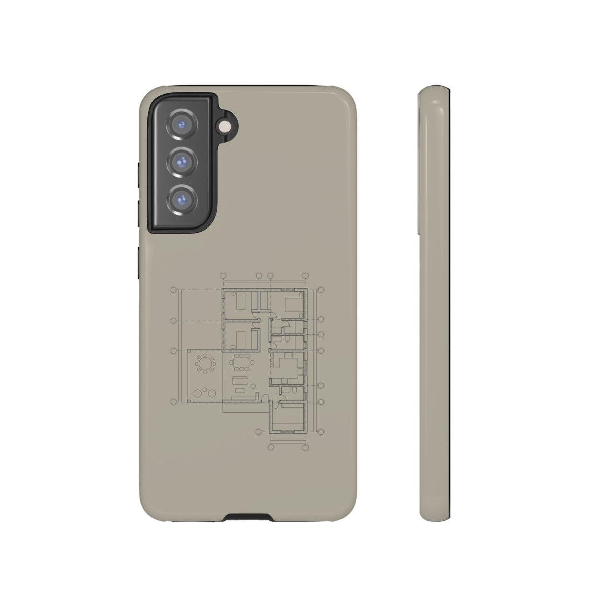 Tech & Workspace | Architectural Blueprint Tough Phone Case