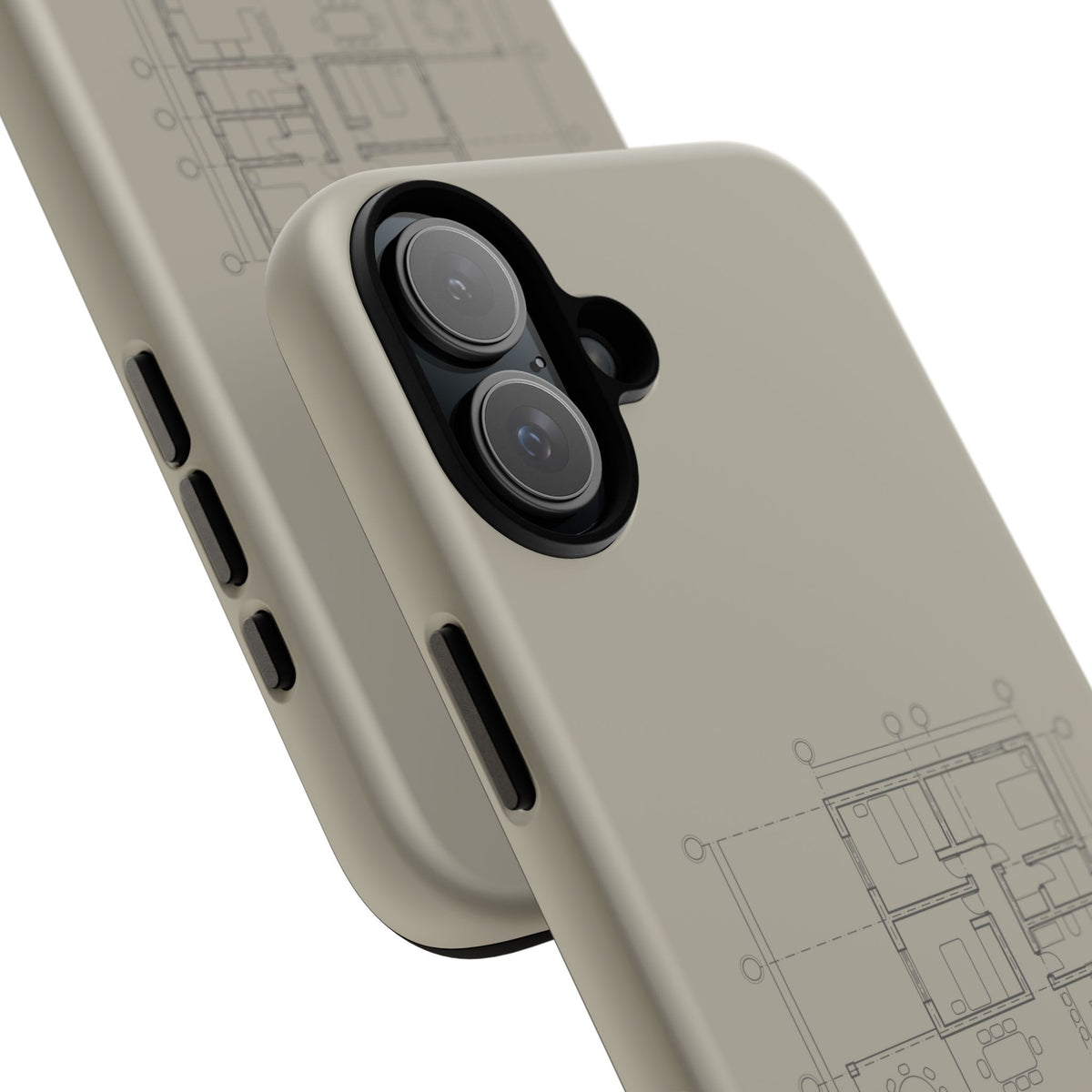 Tech & Workspace | Architectural Blueprint Tough Phone Case