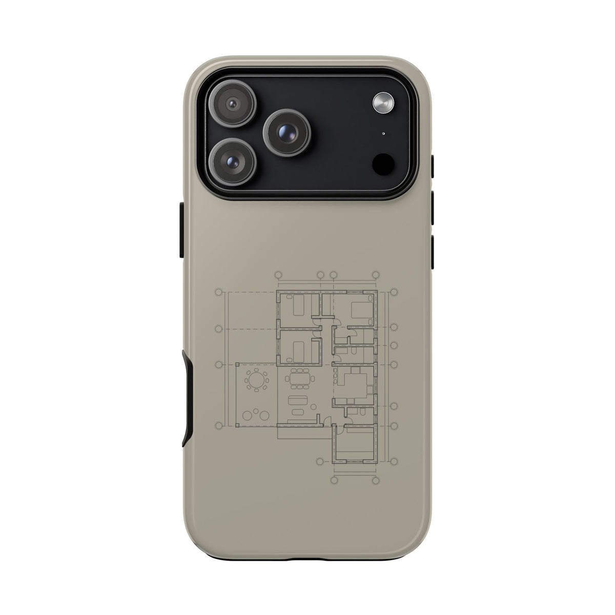 Tech & Workspace | Architectural Blueprint Tough Phone Case