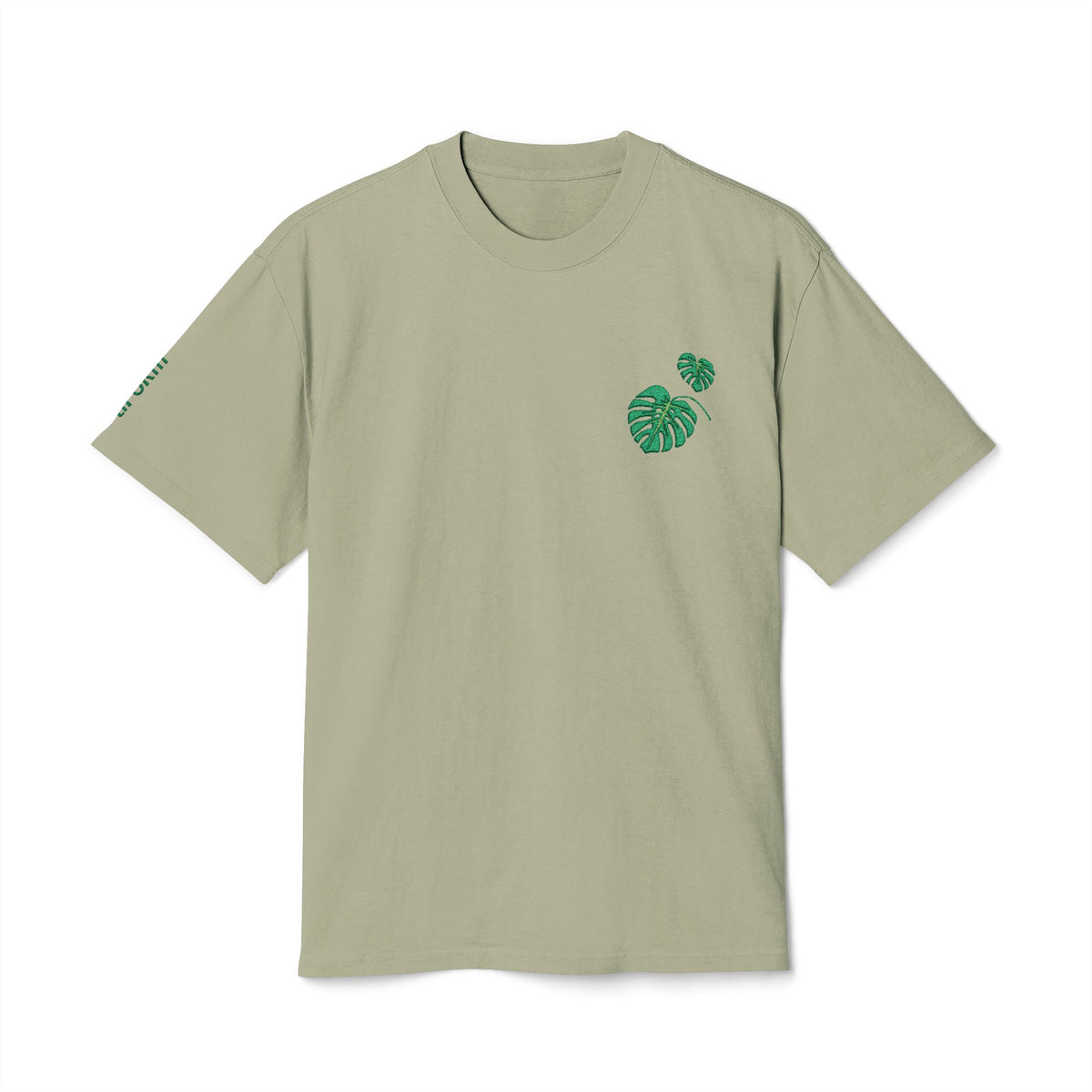 The Biophilic Studio | Heavyweight tee Monstera Leaf Diagram