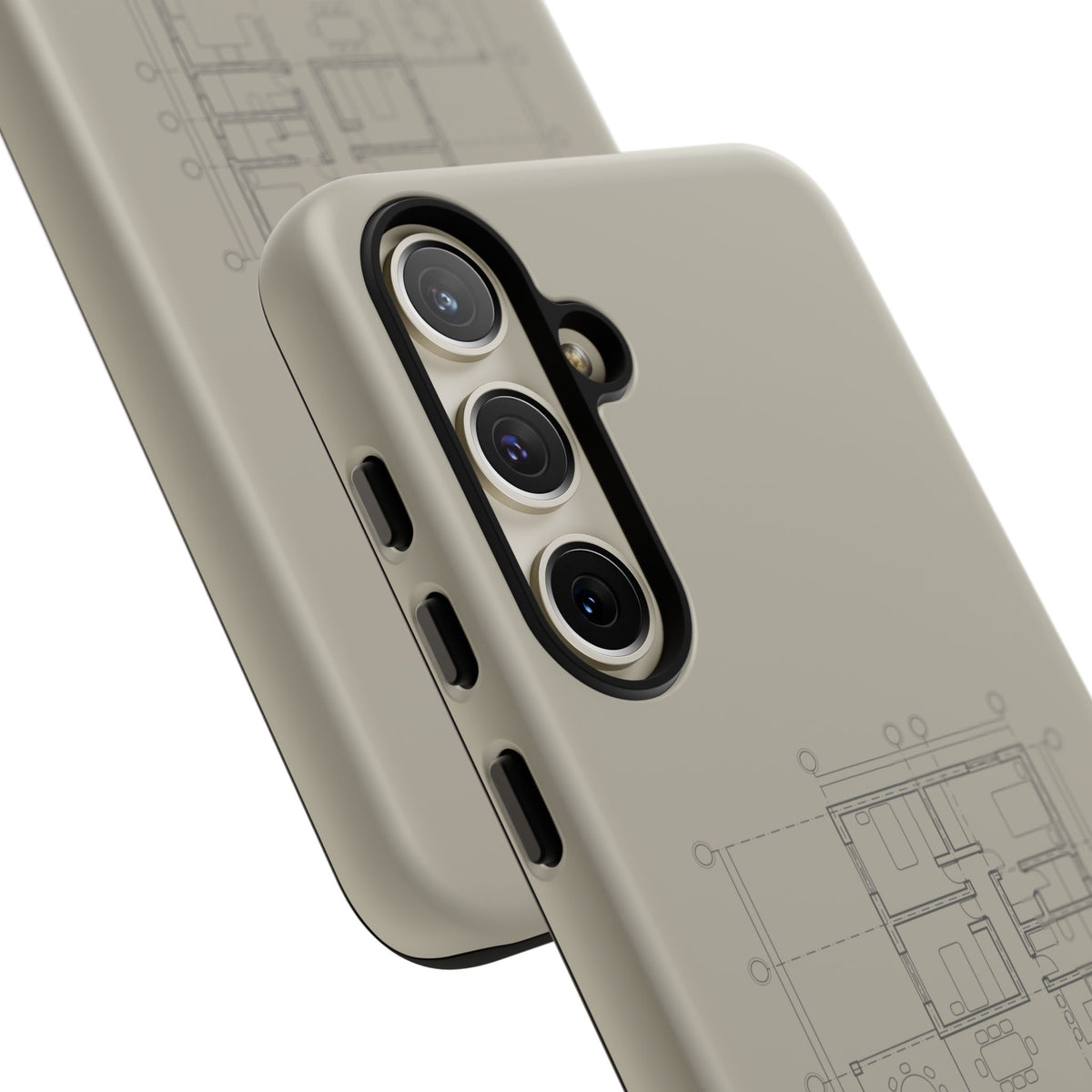 Tech & Workspace | Architectural Blueprint Tough Phone Case