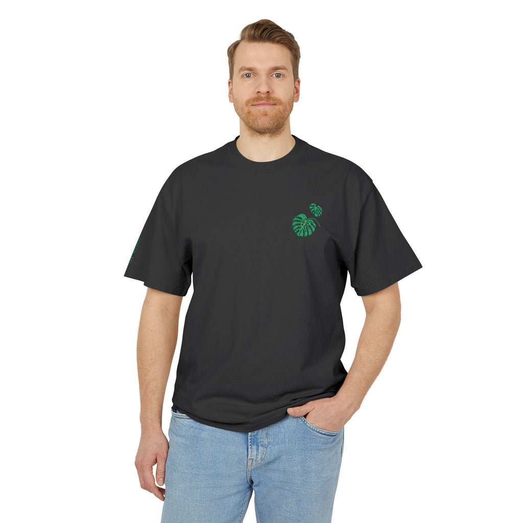 The Biophilic Studio | Heavyweight tee Monstera Leaf Diagram