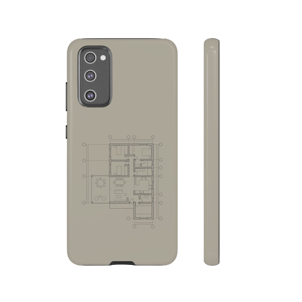 Tech & Workspace | Architectural Blueprint Tough Phone Case