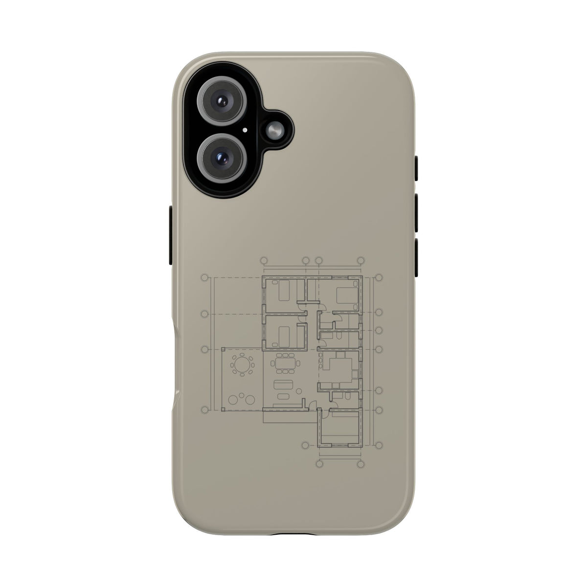Tech & Workspace | Architectural Blueprint Tough Phone Case