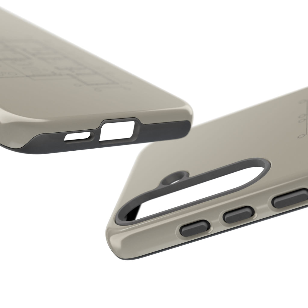 Tech & Workspace | Architectural Blueprint Tough Phone Case