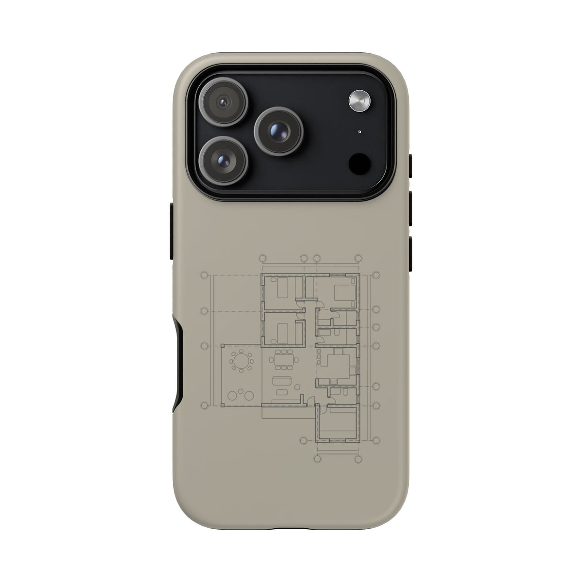 Tech & Workspace | Architectural Blueprint Tough Phone Case