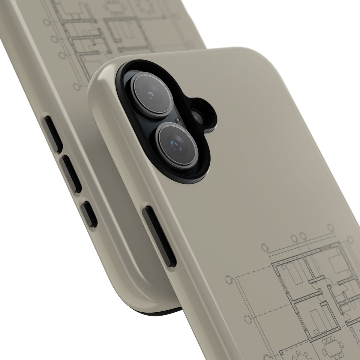 Tech & Workspace | Architectural Blueprint Tough Phone Case
