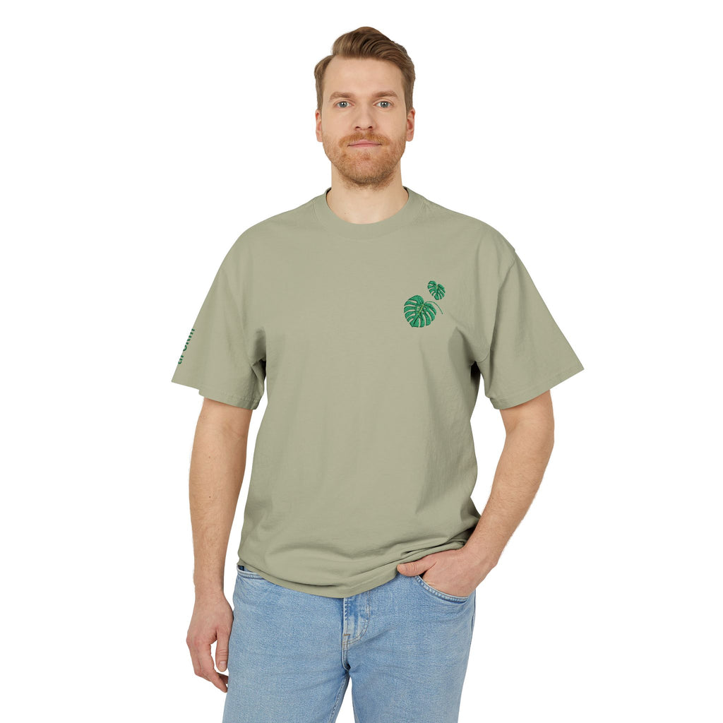The Biophilic Studio | Heavyweight tee Monstera Leaf Diagram