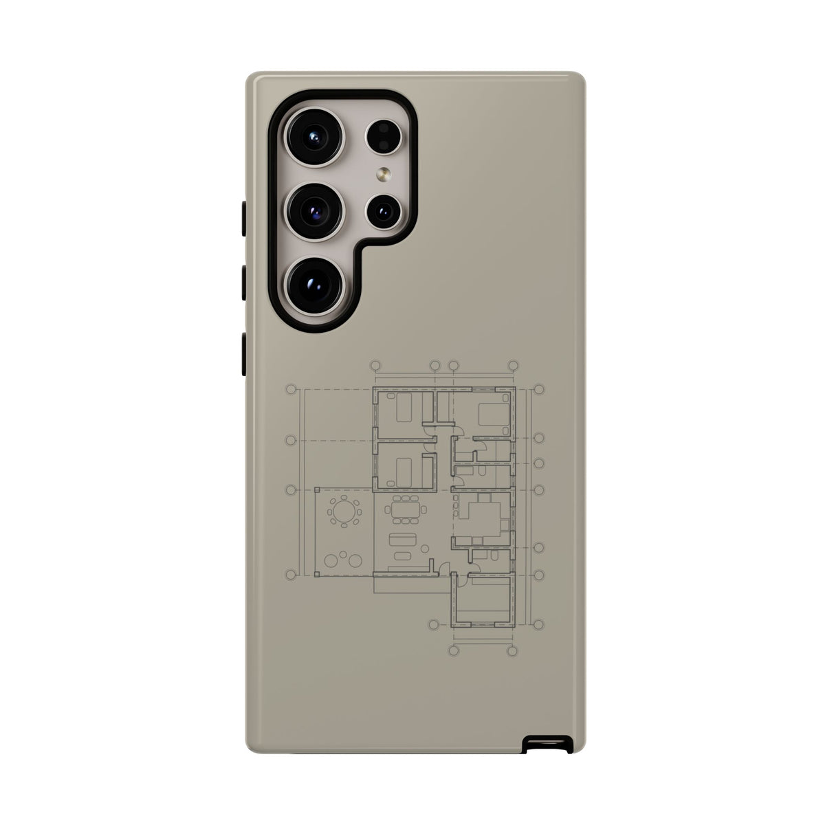 Tech & Workspace | Architectural Blueprint Tough Phone Case
