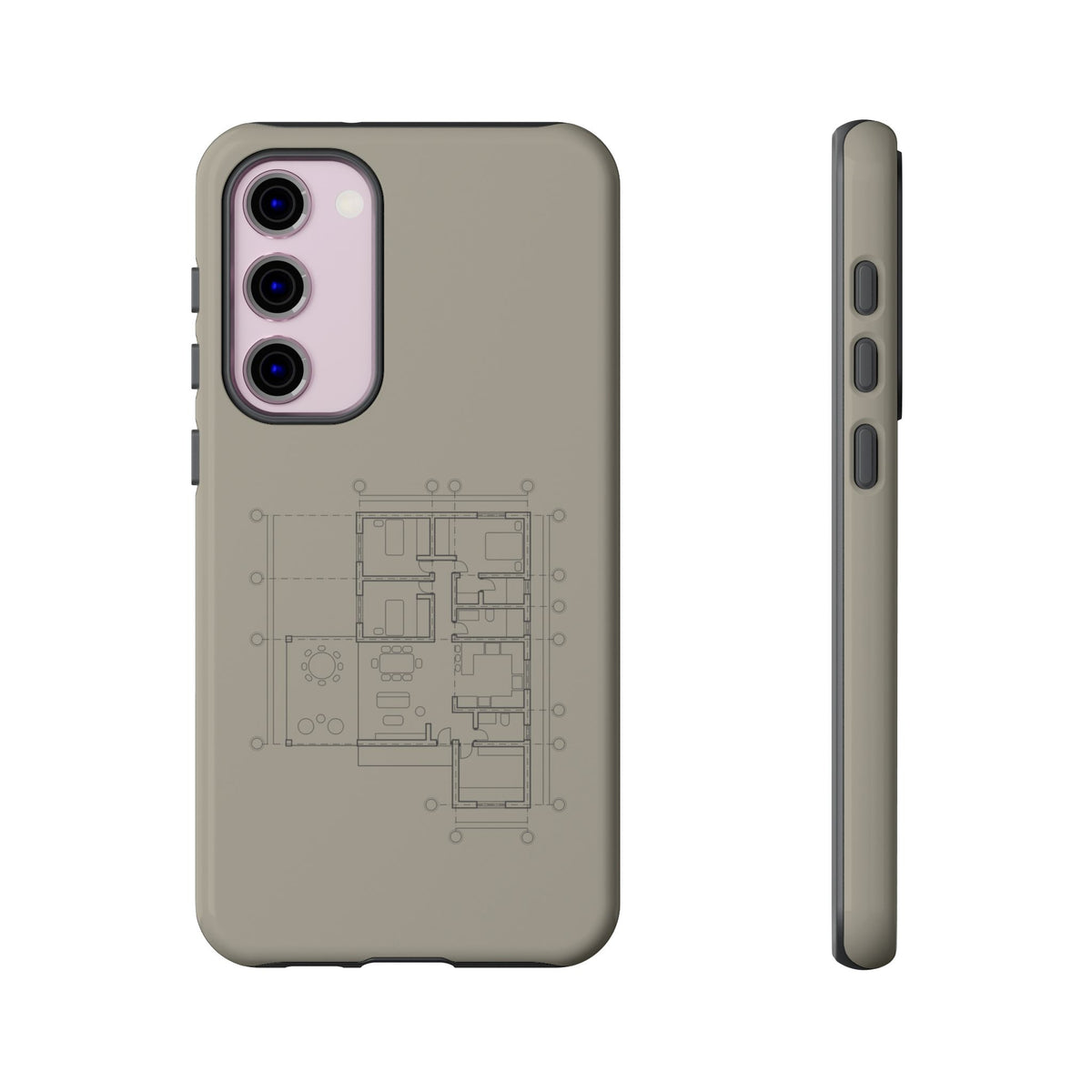 Tech & Workspace | Architectural Blueprint Tough Phone Case