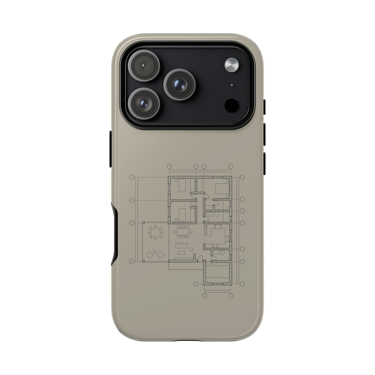 Tech & Workspace | Architectural Blueprint Tough Phone Case