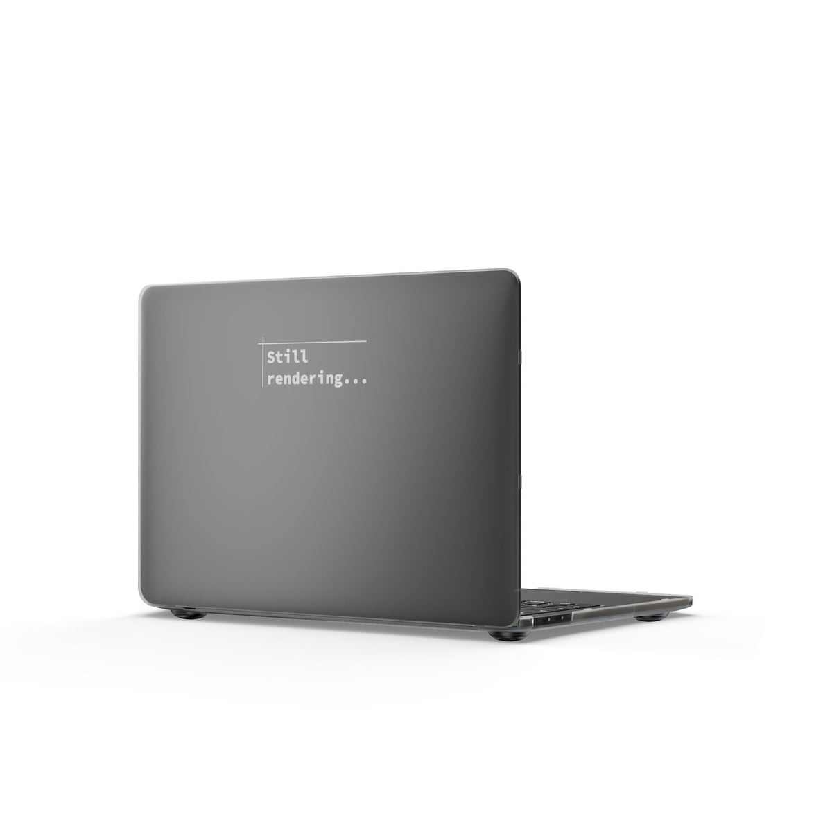 Tech & Workspace | "Still Rendering..." MacBook Case - Minimal Matte Laptop Cover for Designers & Developers