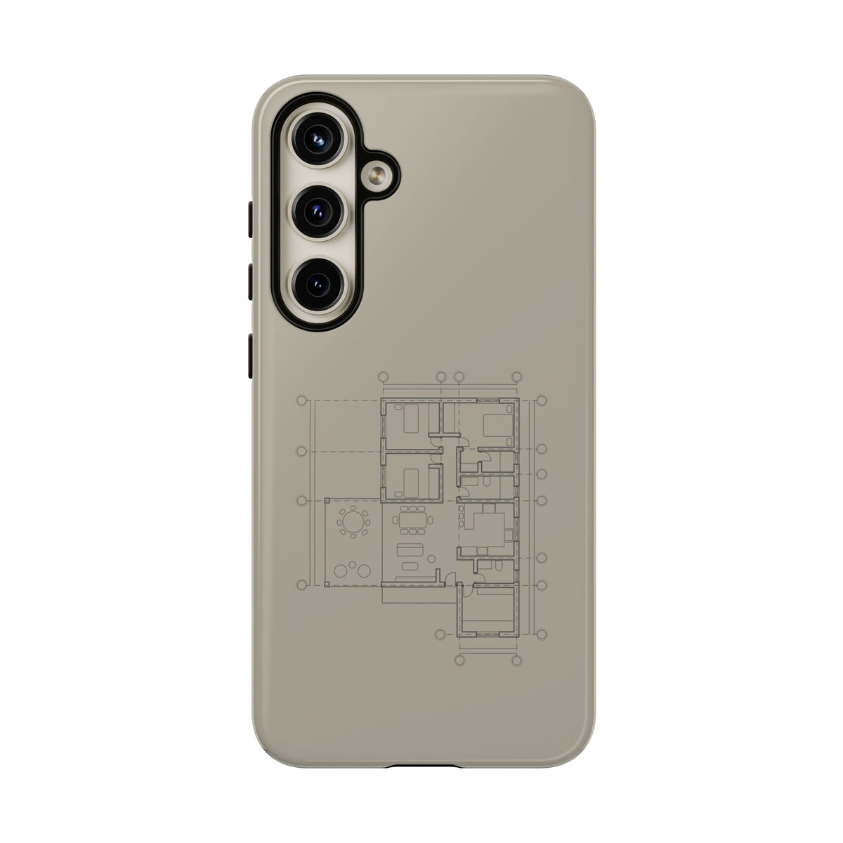 Tech & Workspace | Architectural Blueprint Tough Phone Case