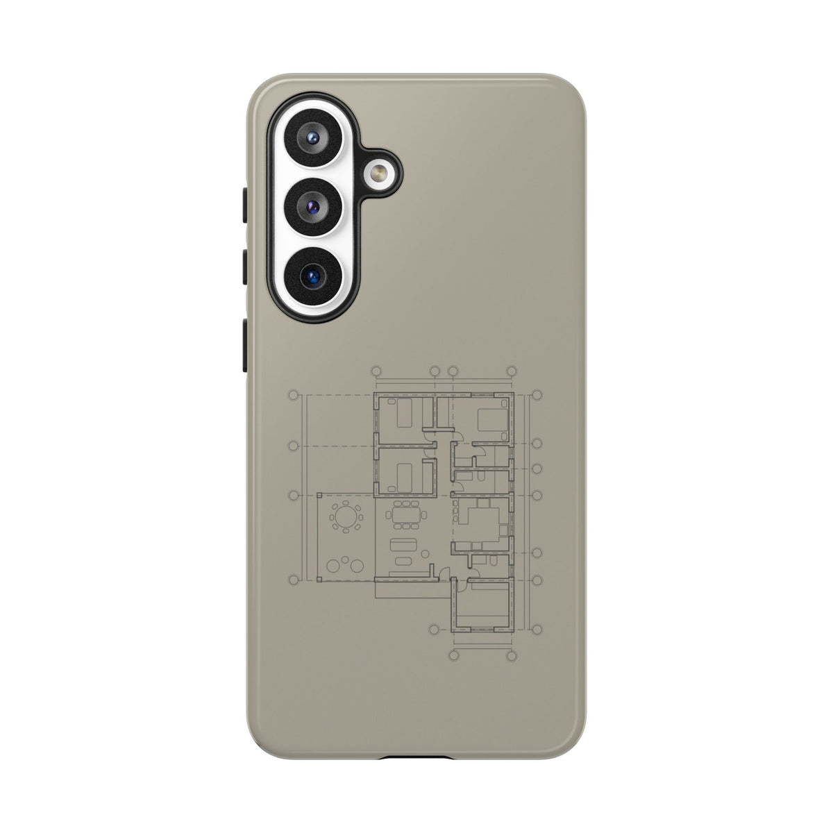 Tech & Workspace | Architectural Blueprint Tough Phone Case