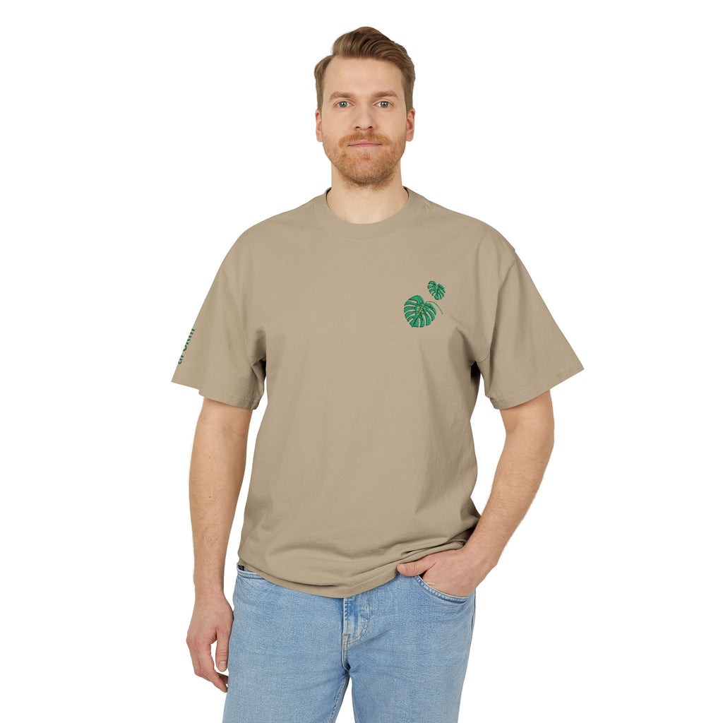 The Biophilic Studio | Heavyweight tee Monstera Leaf Diagram