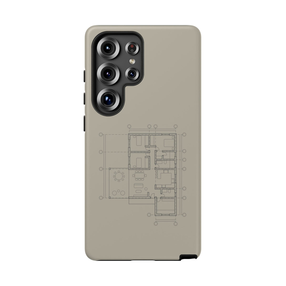 Tech & Workspace | Architectural Blueprint Tough Phone Case