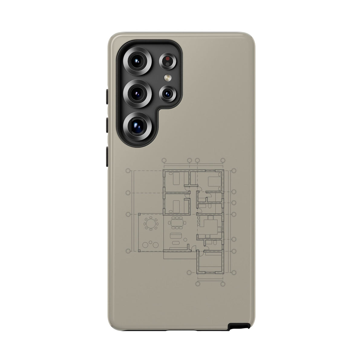 Tech & Workspace | Architectural Blueprint Tough Phone Case