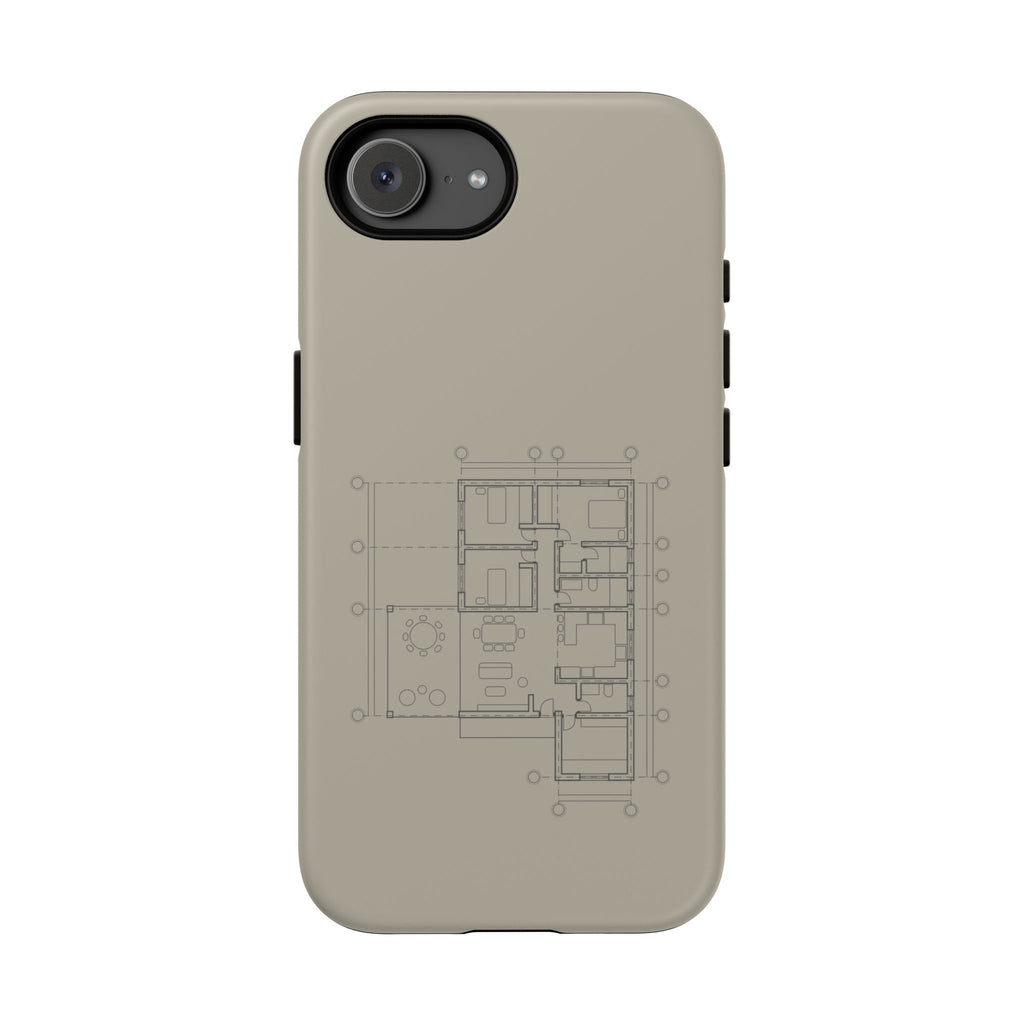 Tech & Workspace | Architectural Blueprint Tough Phone Case