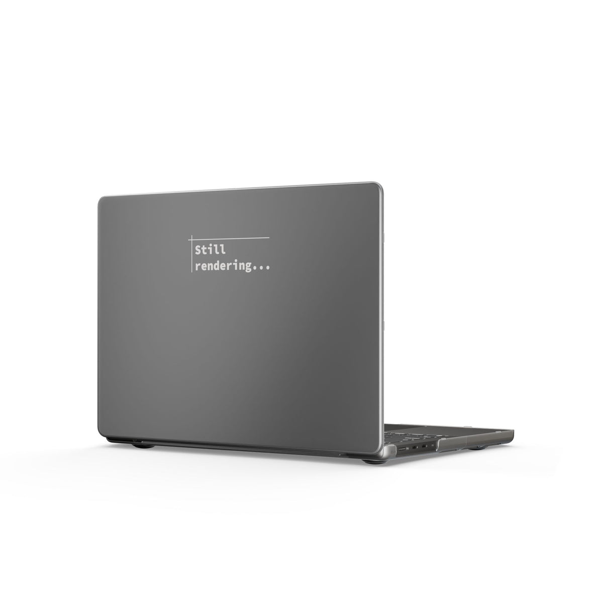 Tech & Workspace | "Still Rendering..." MacBook Case - Minimal Matte Laptop Cover for Designers & Developers