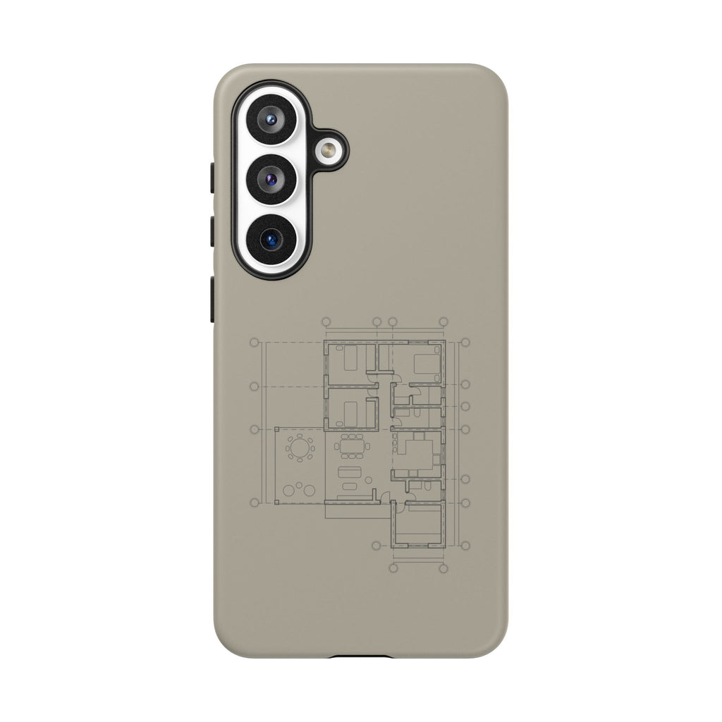 Tech & Workspace | Architectural Blueprint Tough Phone Case