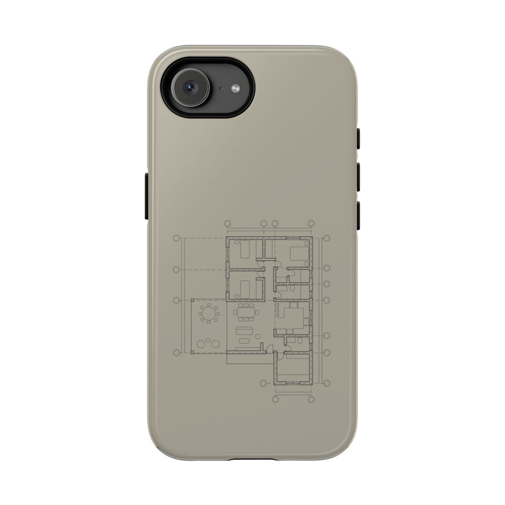 Tech & Workspace | Architectural Blueprint Tough Phone Case