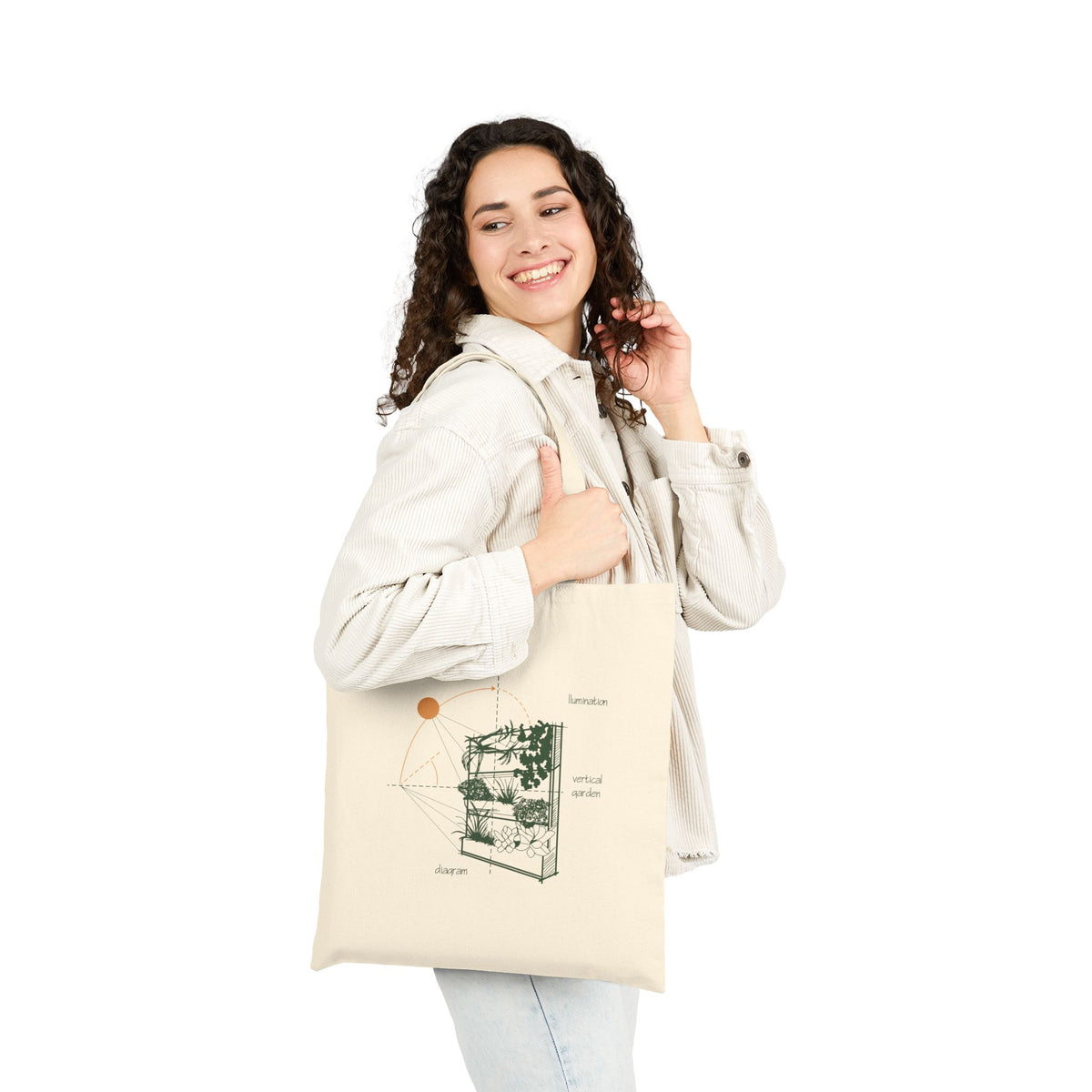 The Biophilic Studio | Vertical Garden Diagram Tote Bag
