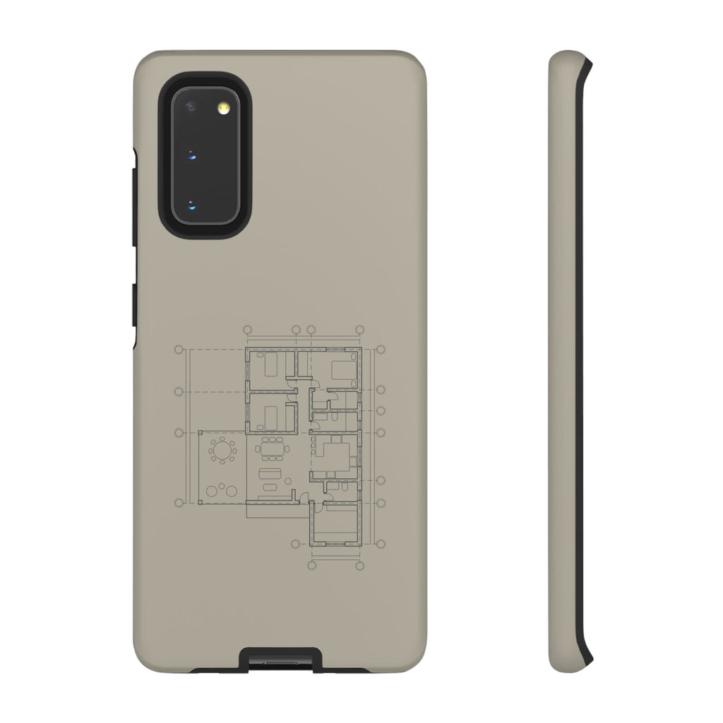 Tech & Workspace | Architectural Blueprint Tough Phone Case