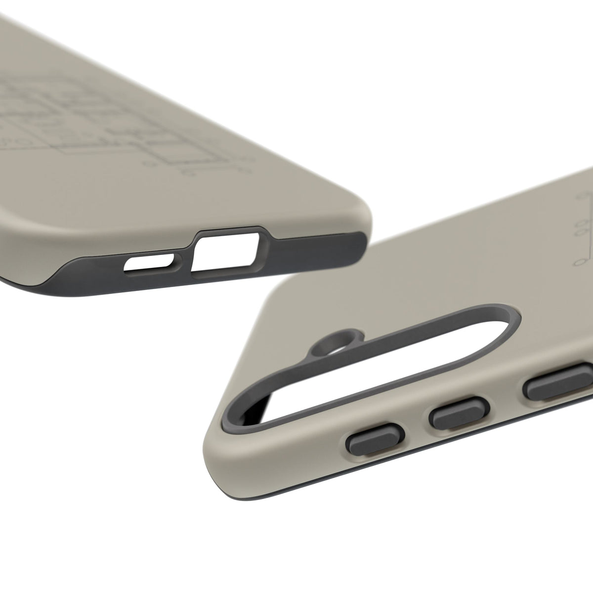 Tech & Workspace | Architectural Blueprint Tough Phone Case