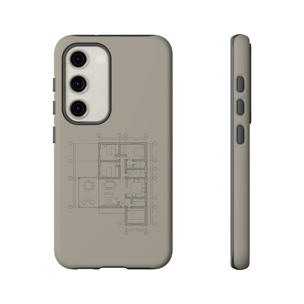 Tech & Workspace | Architectural Blueprint Tough Phone Case