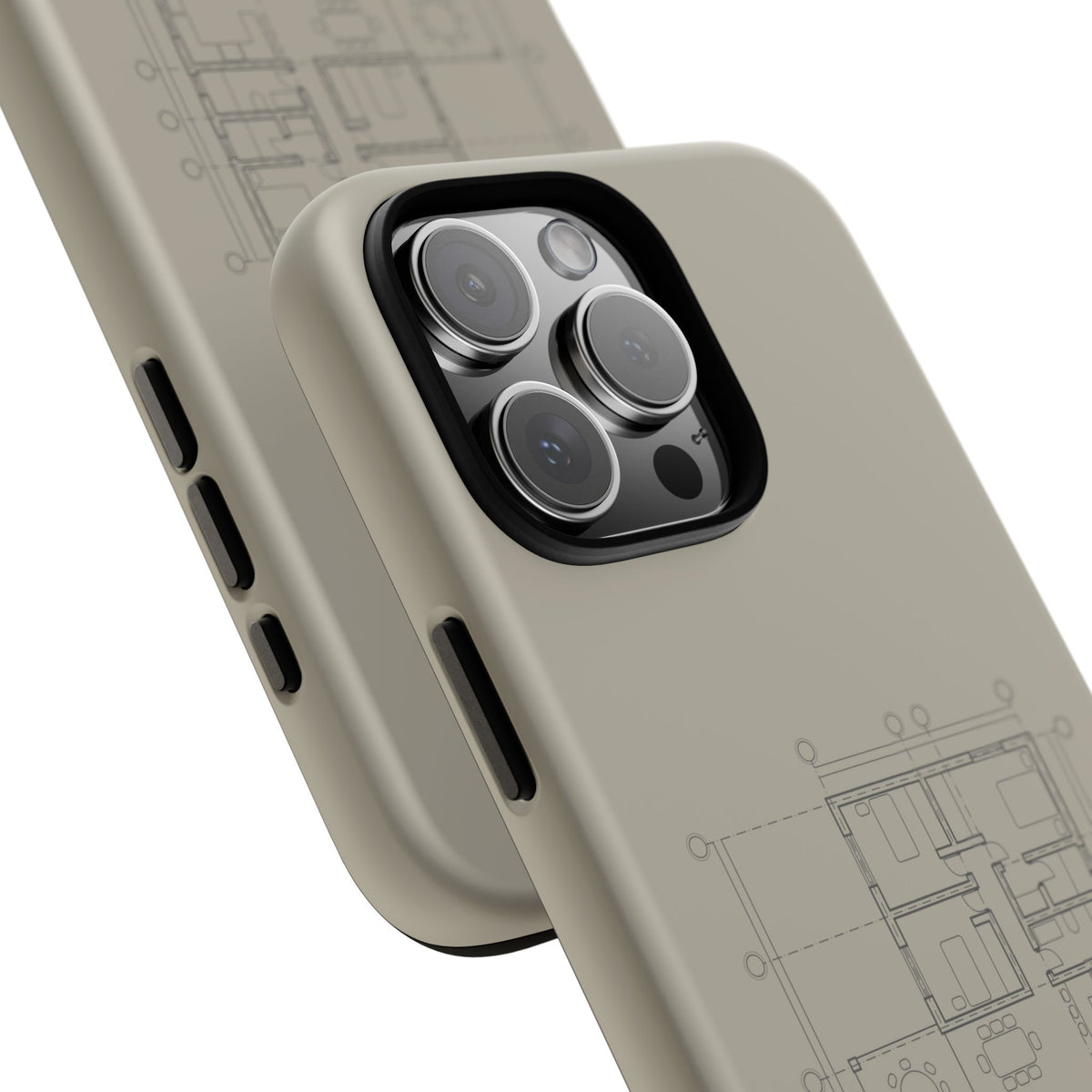 Tech & Workspace | Architectural Blueprint Tough Phone Case