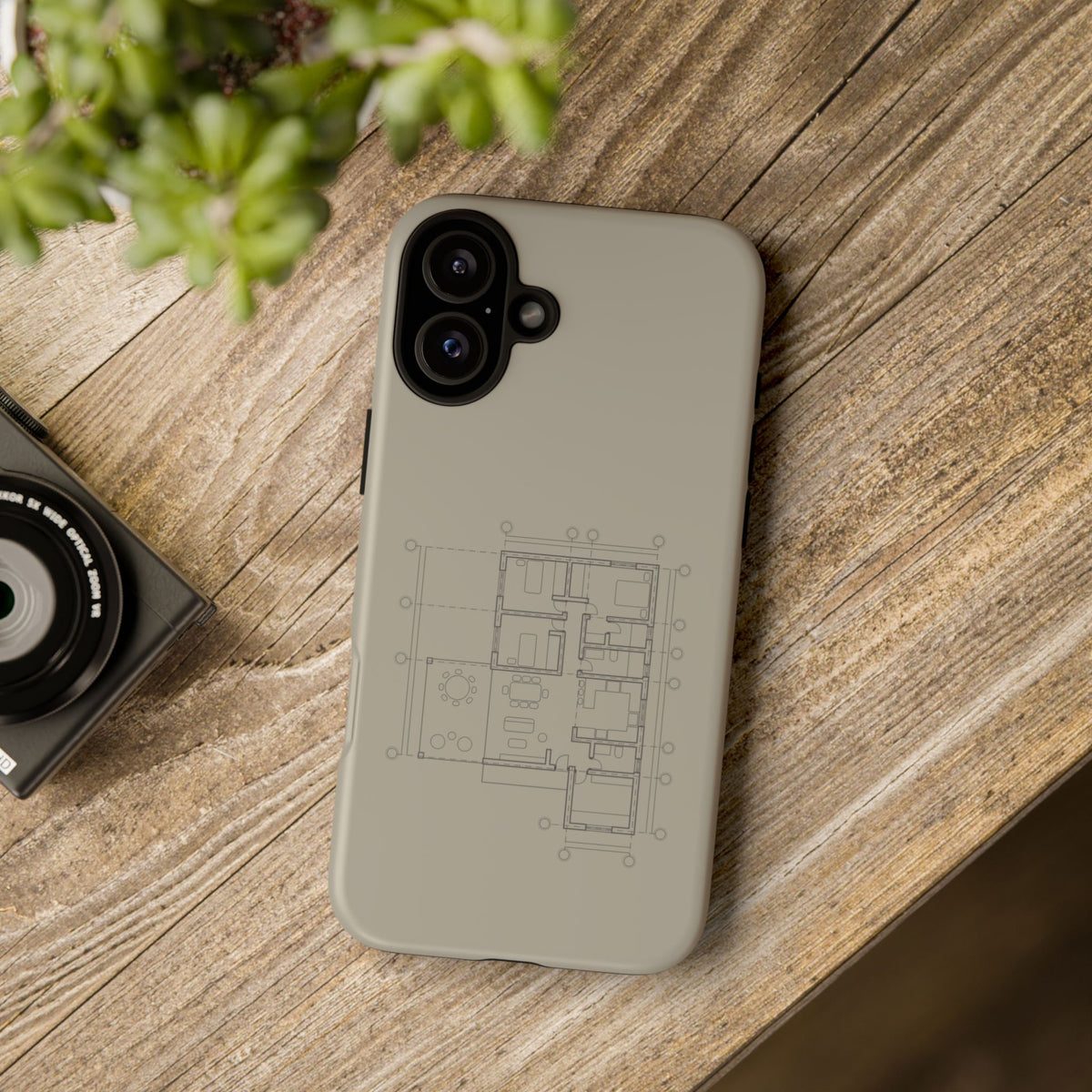 Tech & Workspace | Architectural Blueprint Tough Phone Case